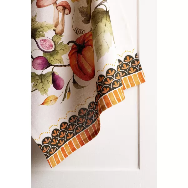 Maison d Hermine Dish Cloth 100 Cotton Set of 3 Quick Drying Dish Towels for Gifts Dining Kitchen Parties amp Tea Versailles  ThanksgivingChristmas20x2750 Kitchen Towel Set of 3 20  Pumpkin Garden  Dark Green
