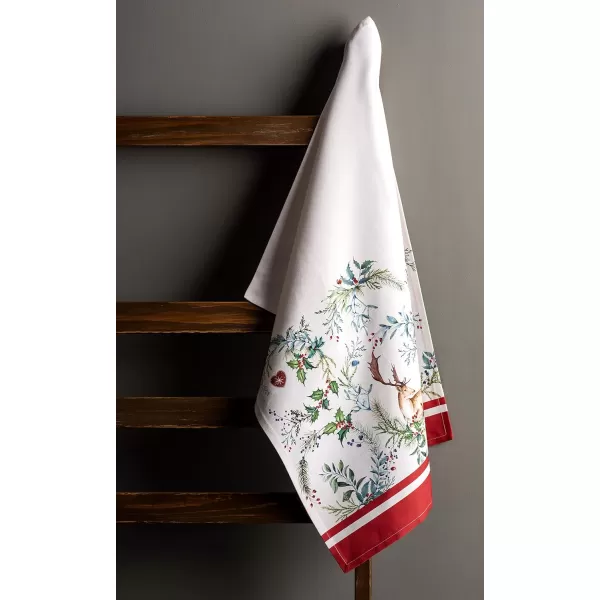 Maison d Hermine Dish Cloth 100 Cotton Set of 3 Quick Drying Dish Towels for Gifts Dining Kitchen Parties amp Tea Versailles  ThanksgivingChristmas20x2750 Kitchen Towel Set of 3 06  Holly Time