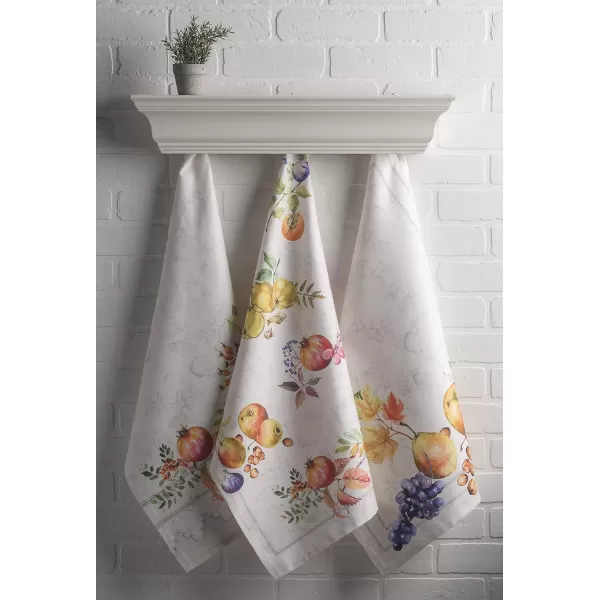 Maison d Hermine Dish Cloth 100 Cotton Set of 3 Quick Drying Dish Towels for Gifts Dining Kitchen Parties amp Tea Versailles  ThanksgivingChristmas20x2750 Kitchen Towel Set of 3 05  Fruit Dhiver