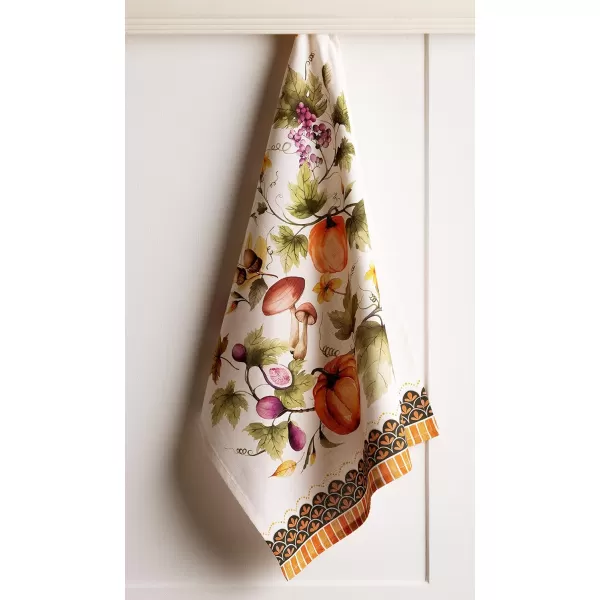 Maison d Hermine Dish Cloth 100 Cotton Set of 3 Quick Drying Dish Towels for Gifts Dining Kitchen Parties amp Tea Versailles  ThanksgivingChristmas20x2750 Kitchen Towel Set of 3 20  Pumpkin Garden  Dark Green