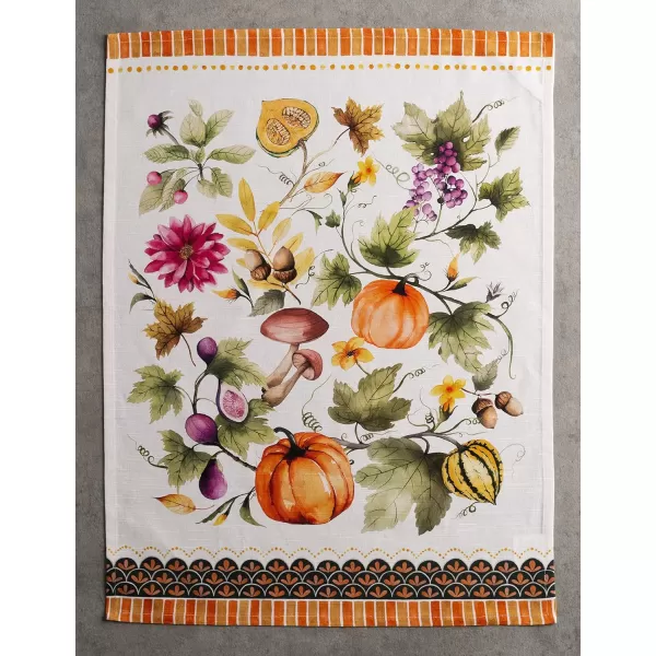 Maison d Hermine Dish Cloth 100 Cotton Set of 3 Quick Drying Dish Towels for Gifts Dining Kitchen Parties amp Tea Versailles  ThanksgivingChristmas20x2750 Kitchen Towel Set of 3 20  Pumpkin Garden  Dark Green