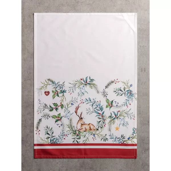 Maison d Hermine Dish Cloth 100 Cotton Set of 3 Quick Drying Dish Towels for Gifts Dining Kitchen Parties amp Tea Versailles  ThanksgivingChristmas20x2750 Kitchen Towel Set of 3 06  Holly Time