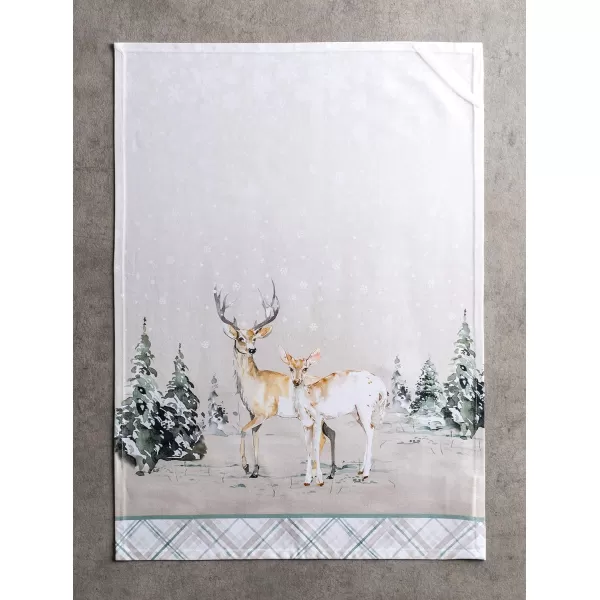 Maison d Hermine Dish Cloth 100 Cotton Set of 3 Quick Drying Dish Towels for Gifts Dining Kitchen Parties amp Tea Versailles  ThanksgivingChristmas20x2750 Kitchen Towel Set of 3 12  Deer in the Woods