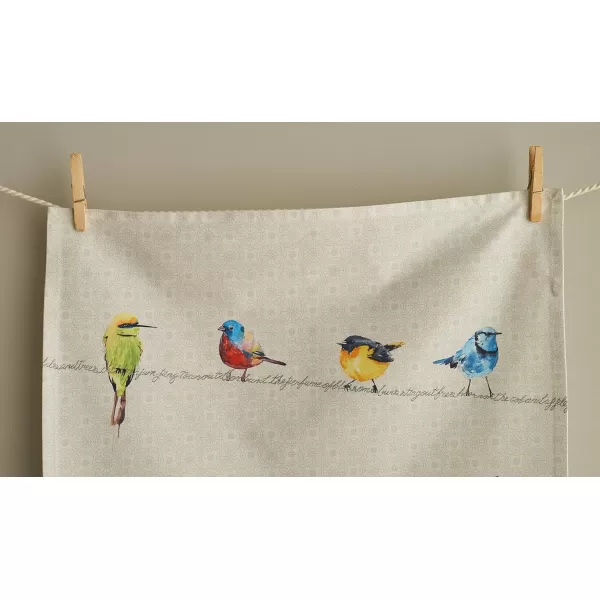 Maison d Hermine Dish Cloth 100 Cotton Set of 3 Quick Drying Dish Towels for Gifts Restaurant Dining Kitchen Parties amp Tea Citrus  SpringSummer01  Birdies on Wire Pack of 2