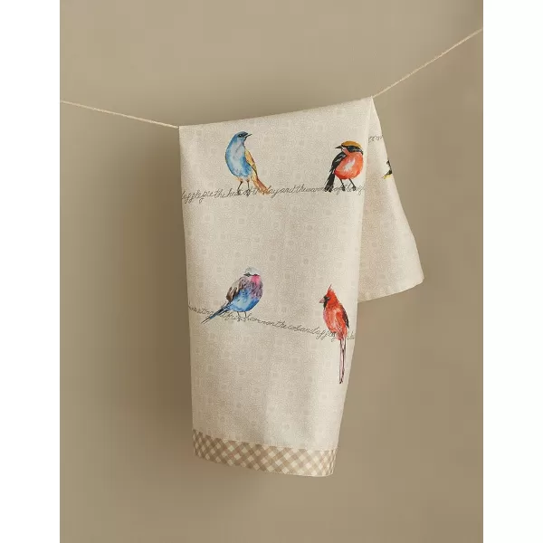 Maison d Hermine Dish Cloth 100 Cotton Set of 3 Quick Drying Dish Towels for Gifts Restaurant Dining Kitchen Parties amp Tea Citrus  SpringSummer01  Birdies on Wire Pack of 2