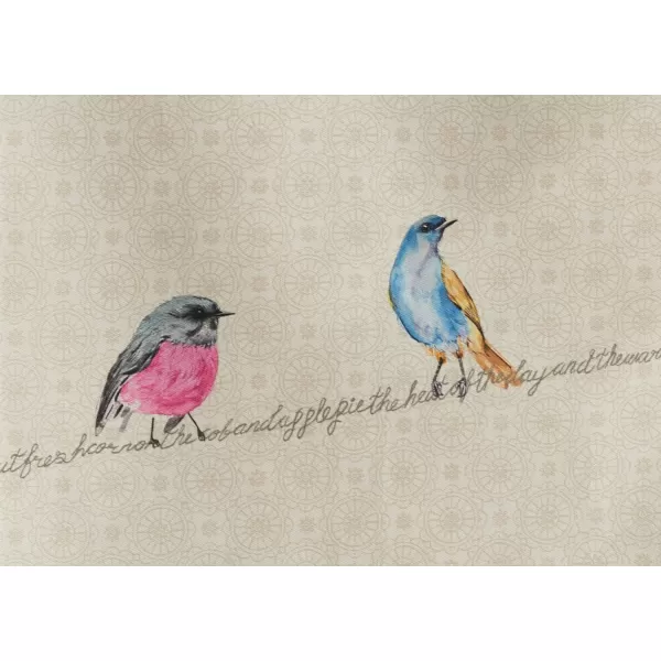 Maison d Hermine Dish Cloth 100 Cotton Set of 3 Quick Drying Dish Towels for Gifts Restaurant Dining Kitchen Parties amp Tea Citrus  SpringSummer01  Birdies on Wire Pack of 2