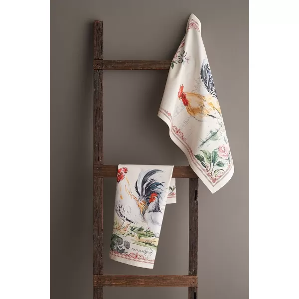 Maison d Hermine Dish Cloth 100 Cotton Set of 3 Quick Drying Dish Towels for Gifts Restaurant Dining Kitchen Parties amp Tea Citrus  SpringSummer05  Campagne  Coq Pack of 2