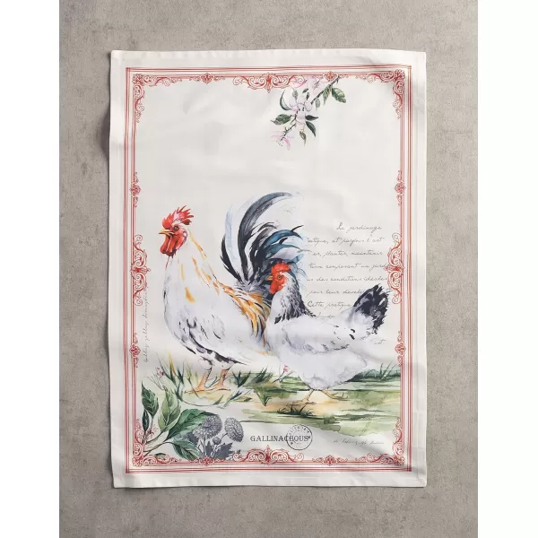 Maison d Hermine Dish Cloth 100 Cotton Set of 3 Quick Drying Dish Towels for Gifts Restaurant Dining Kitchen Parties amp Tea Citrus  SpringSummer06  Campagne  Basse Cour Pack of 2