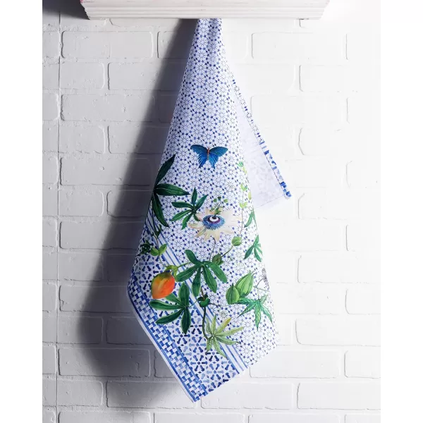 Maison d Hermine Dish Cloth 100 Cotton Set of 3 Quick Drying Dish Towels for Gifts Restaurant Dining Kitchen Parties amp Tea Citrus  SpringSummer33  Passiflora Pack of 3