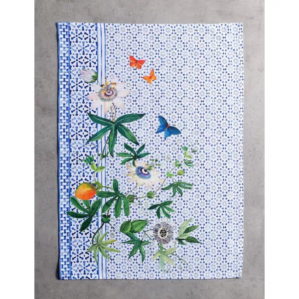 Maison d Hermine Dish Cloth 100 Cotton Set of 3 Quick Drying Dish Towels for Gifts Restaurant Dining Kitchen Parties amp Tea Citrus  SpringSummer33  Passiflora Pack of 3