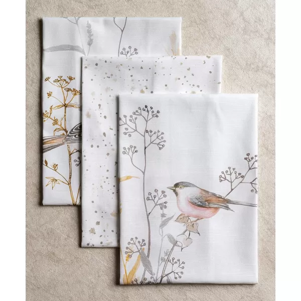 Maison d Hermine Dish Cloth 100 Cotton Set of 3 Quick Drying Dish Towels for Gifts Restaurant Dining Kitchen Parties amp Tea Citrus  SpringSummer35  Meadow Florals  Beige Pack of 3