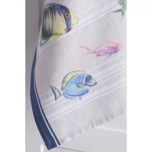 Maison d Hermine Dish Cloth 100 Cotton Set of 3 Quick Drying Dish Towels for Gifts Restaurant Dining Kitchen Parties amp Tea Citrus  SpringSummer39  Poisson Pack of 3