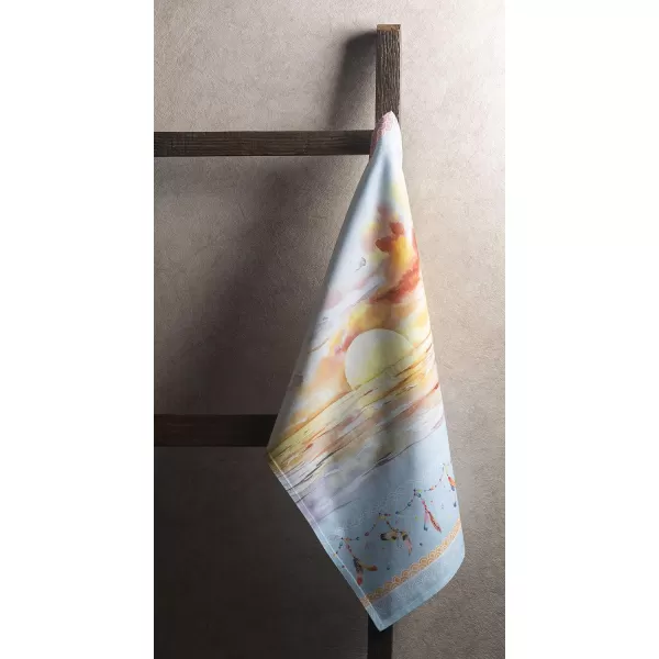 Maison d Hermine Dish Cloth 100 Cotton Set of 3 Quick Drying Dish Towels for Gifts Restaurant Dining Kitchen Parties amp Tea Citrus  SpringSummer47  Ibiza Pack of 3