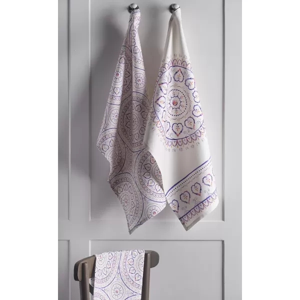Maison d Hermine Dish Cloth 100 Cotton Set of 3 Quick Drying Dish Towels for Gifts Restaurant Dining Kitchen Parties amp Tea Citrus  SpringSummer51  Mandala Pack of 3