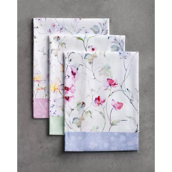 Maison d Hermine Dish Cloth 100 Cotton Set of 3 Quick Drying Dish Towels for Gifts Restaurant Dining Kitchen Parties amp Tea Citrus  SpringSummer55  Summer Floral Pack of 3