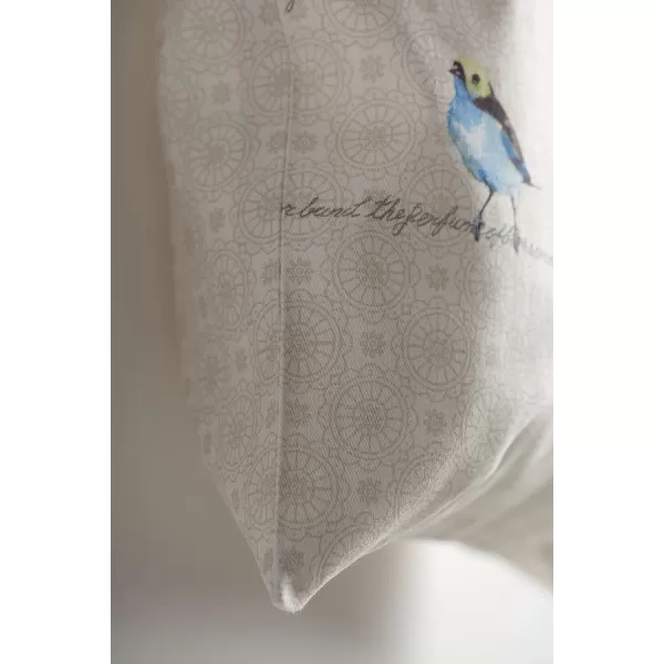 Maison d Hermine Grocery Bag 100 Cotton Reusable Tote Bag for Work Beach Travel Shopping Lunch Perfect for Gifts Men Women Faience02  Birdies on Wire