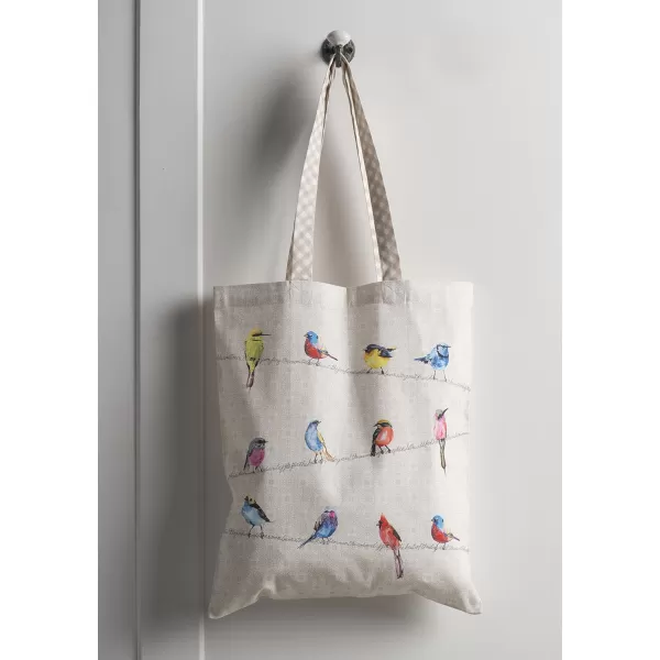 Maison d Hermine Grocery Bag 100 Cotton Reusable Tote Bag for Work Beach Travel Shopping Lunch Perfect for Gifts Men Women Faience02  Birdies on Wire
