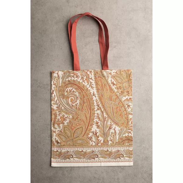 Maison d Hermine Grocery Bag 100 Cotton Reusable Tote Bag for Work Beach Travel Shopping Lunch Perfect for Gifts Men Women Faience04  Kashmir Paisley