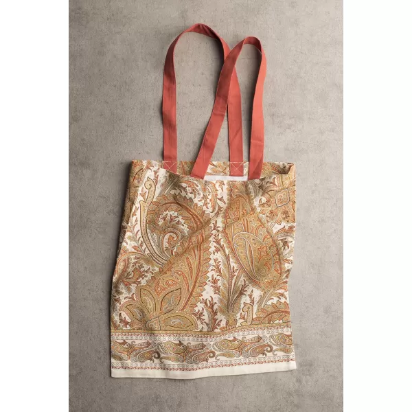 Maison d Hermine Grocery Bag 100 Cotton Reusable Tote Bag for Work Beach Travel Shopping Lunch Perfect for Gifts Men Women Faience04  Kashmir Paisley