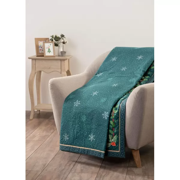 Maison d Hermine Hugge Christmas Cotton Throw Blanket Bohemian Bedding Lightweight and Breathable for Couch Sofa Bed Travel 60x8050X60 Hyyge Christmas