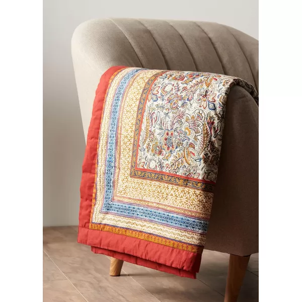 Maison d Hermine Imperfection Cotton Throw Blanket Bohemian Bedding Lightweight and Breathable for Couch Sofa Bed Travel 50x6050x60 02  Jaipur