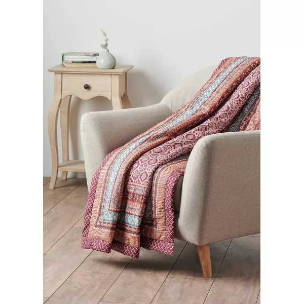 Maison d Hermine Imperfection Cotton Throw Blanket Bohemian Bedding Lightweight and Breathable for Couch Sofa Bed Travel 50x6050x60 08  Fair Isle