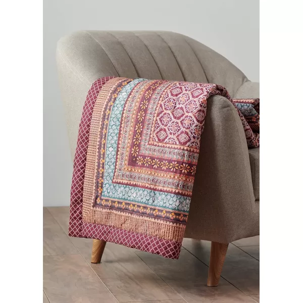 Maison d Hermine Imperfection Cotton Throw Blanket Bohemian Bedding Lightweight and Breathable for Couch Sofa Bed Travel 50x6050x60 08  Fair Isle