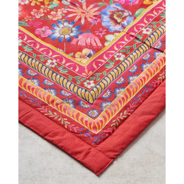 Maison d Hermine Imperfection Cotton Throw Blanket Bohemian Bedding Lightweight and Breathable for Couch Sofa Bed Travel 50x6050x60 12  Happy Florals