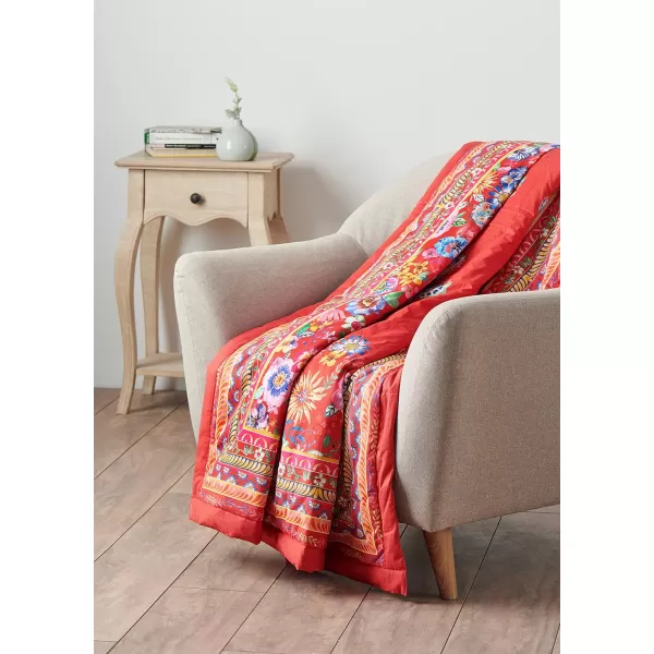 Maison d Hermine Imperfection Cotton Throw Blanket Bohemian Bedding Lightweight and Breathable for Couch Sofa Bed Travel 50x6050x60 12  Happy Florals