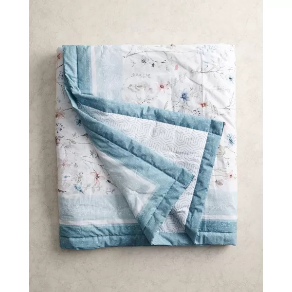 Maison d Hermine Imperfection Cotton Throw Blanket Bohemian Bedding Lightweight and Breathable for Couch Sofa Bed Travel 50x6050x60 16  Ice Florals