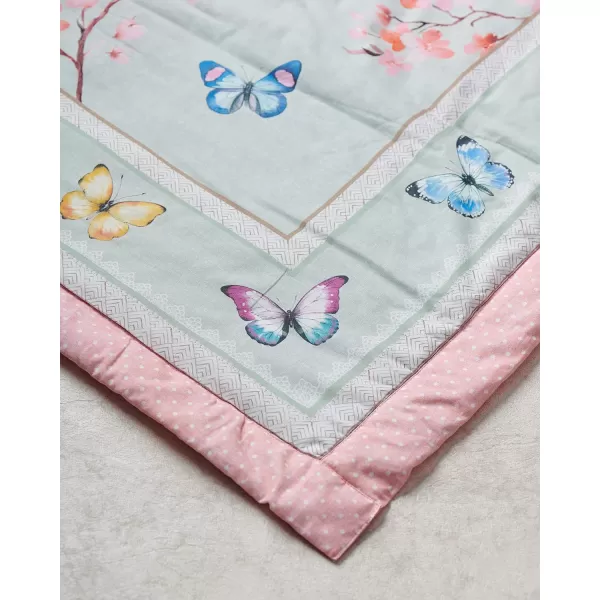 Maison d Hermine Imperfection Cotton Throw Blanket Bohemian Bedding Lightweight and Breathable for Couch Sofa Bed Travel 50x6050x60 17  Blossoms in Spring