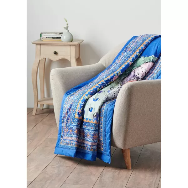 Maison d Hermine Imperfection Cotton Throw Blanket Bohemian Bedding Lightweight and Breathable for Couch Sofa Bed Travel 50x6050x60 19  Peacock