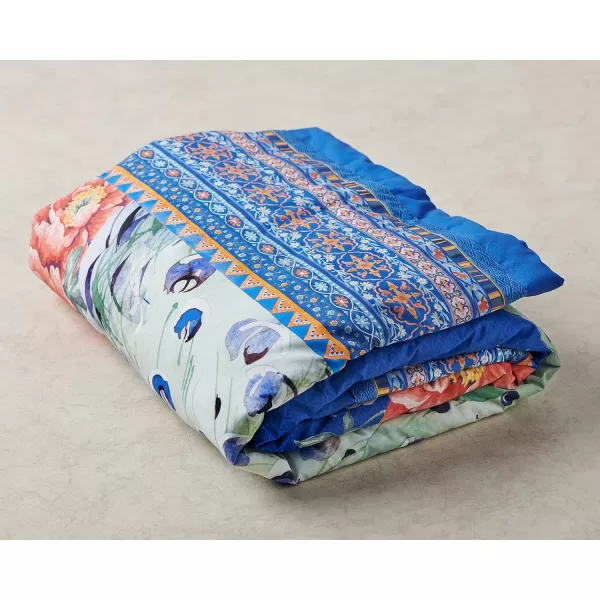 Maison d Hermine Imperfection Cotton Throw Blanket Bohemian Bedding Lightweight and Breathable for Couch Sofa Bed Travel 50x6050x60 19  Peacock