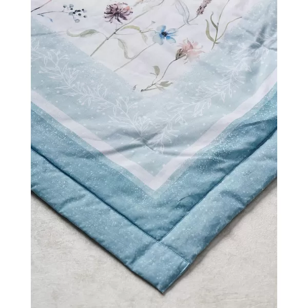 Maison d Hermine Imperfection Cotton Throw Blanket Bohemian Bedding Lightweight and Breathable for Couch Sofa Bed Travel 50x6060x80 16  Ice Florals