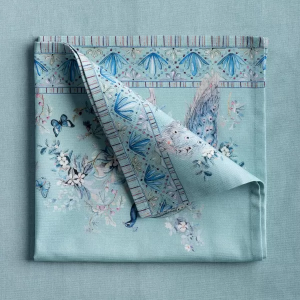 Maison d Hermine Napkin 100 Combed Cotton Premium Cloth Napkin Decorative Washable Napkins Set of 4 for Home Kitchen Dining Parties amp Camping  Peacock Utopia  Pastel Turquoise 20X20Maison d Hermine Napkin 100 Combed Cotton Premium Cloth Napkin Decorative Washable Napkins Set of 4 for Home Kitchen Dining Parties amp Camping  Peacock Utopia  Pastel Turquoise 20X20