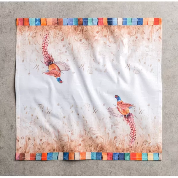 Maison d Hermine Napkin 100 Cotton 20 Inch x 20 Inch Set of 4 Dinner Napkins Decorative Washable Cloth Napkin for Gifts Dining Buffet Party Christmas TraditionThanksgivingChristmas40  Faisan Dautomne