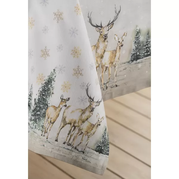 Maison d Hermine Napkin 100 Cotton 20 Inch x 20 Inch Set of 4 Dinner Napkins Decorative Washable Cloth Napkin for Gifts Dining Buffet Party Christmas TraditionThanksgivingChristmas02  Deer in the Woods