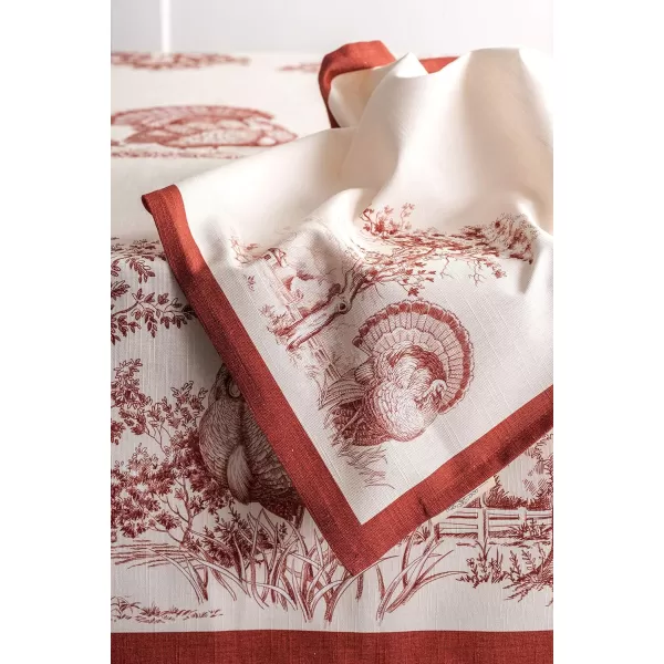 Maison d Hermine Napkin 100 Cotton 20 Inch x 20 Inch Set of 4 Dinner Napkins Decorative Washable Cloth Napkin for Gifts Dining Buffet Party Christmas TraditionThanksgivingChristmas33  Holy Jouy  Red