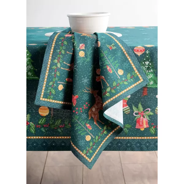 Maison d Hermine Napkin 100 Cotton 20 Inch x 20 Inch Set of 4 Dinner Napkins Decorative Washable Cloth Napkin for Gifts Dining Buffet Party Christmas TraditionThanksgivingChristmas49  Hygge Christmas