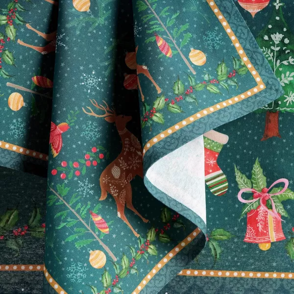 Maison d Hermine Napkin 100 Cotton 20 Inch x 20 Inch Set of 4 Dinner Napkins Decorative Washable Cloth Napkin for Gifts Dining Buffet Party Christmas TraditionThanksgivingChristmas49  Hygge Christmas