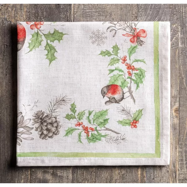 Maison d Hermine Napkin 100 Cotton 20 Inch x 20 Inch Set of 4 Dinner Napkins Decorative Washable Cloth Napkin for Gifts Dining Buffet Party Christmas TraditionThanksgivingChristmas27  Christmas Dew