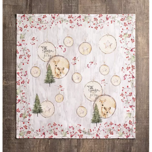 Maison d Hermine Napkin 100 Cotton 20 Inch x 20 Inch Set of 4 Dinner Napkins Decorative Washable Cloth Napkin for Gifts Dining Buffet Party Christmas TraditionThanksgivingChristmas28  Mountain Life