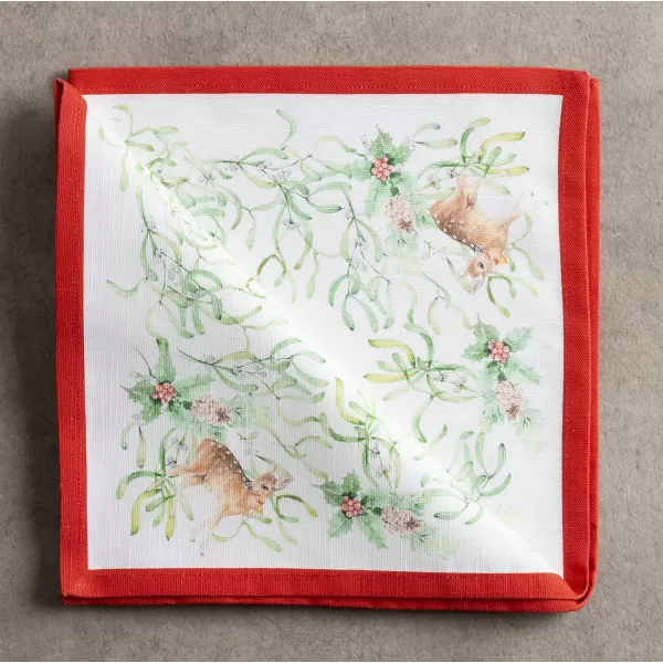 Maison d Hermine Napkin 100 Cotton 20 Inch x 20 Inch Set of 4 Dinner Napkins Decorative Washable Cloth Napkin for Gifts Dining Buffet Party Christmas TraditionThanksgivingChristmas36  Christmas Tradition