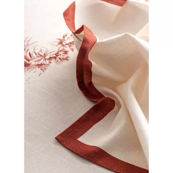 Maison d Hermine Napkin 100 Cotton 20 Inch x 20 Inch Set of 4 Dinner Napkins Decorative Washable Cloth Napkin for Gifts Dining Buffet Party Christmas TraditionThanksgivingChristmas33  Holy Jouy  Red