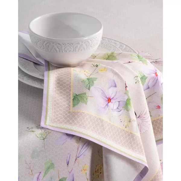 Maison d Hermine Napkins 100 Cotton Set of 4 Decorative Napkin Washable Cloth Napkins for Gifts Home Wedding Restaurant Buffet Party amp Camping Magnolia Mornings  SpringSummer 20x20Magnolia Mornings