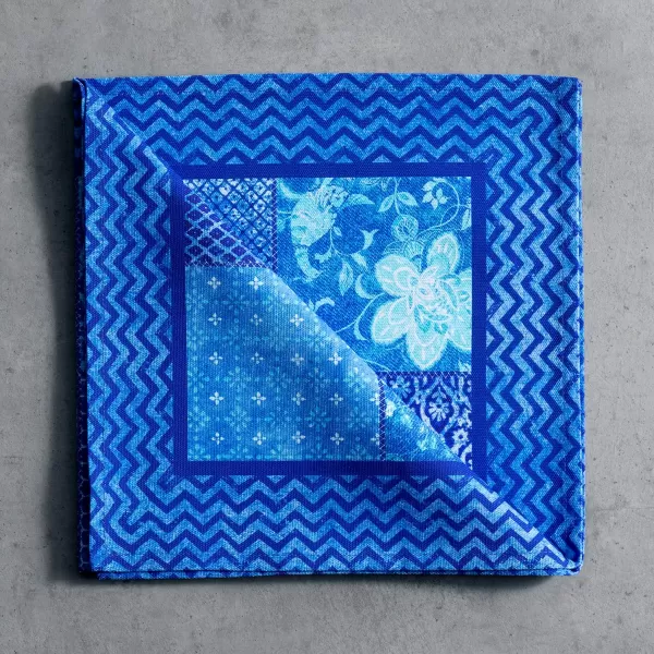 Maison d Hermine Napkins 20x20 100 Cotton Decorative Washable Table Cloth Napkin for Gifts Kitchen Party Wedding Restaurant amp Camping Indian Floral  SpringSummer Set of 438  Indigo Love 20x20