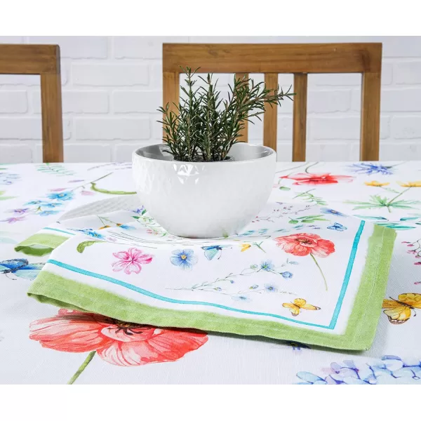 Maison d Hermine Napkins 20x20 100 Cotton Decorative Washable Table Cloth Napkin for Gifts Kitchen Party Wedding Restaurant amp Camping Indian Floral  SpringSummer Set of 423  Just Floral 20x20