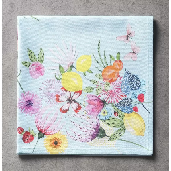 Maison d Hermine Napkins 20x20 100 Cotton Decorative Washable Table Cloth Napkin for Gifts Kitchen Party Wedding Restaurant amp Camping Indian Floral  SpringSummer Set of 427  Jardin Dete  Mint 20x20