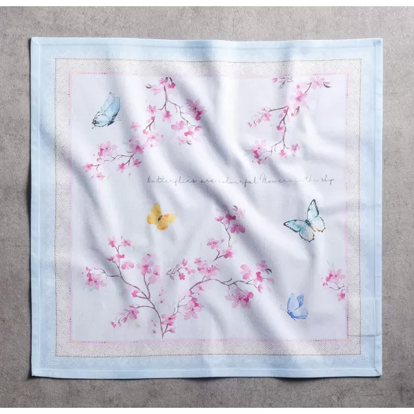 Maison d Hermine Napkins 20x20 100 Cotton Decorative Washable Table Cloth Napkin for Gifts Kitchen Party Wedding Restaurant amp Camping Indian Floral  SpringSummer Set of 416  Blossoms in Spring 20x20