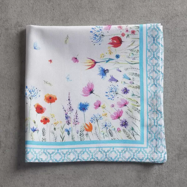 Maison d Hermine Napkins 20x20 100 Cotton Decorative Washable Table Cloth Napkin for Gifts Kitchen Party Wedding Restaurant amp Camping Indian Floral  SpringSummer Set of 421  Flower in the Field 20x20